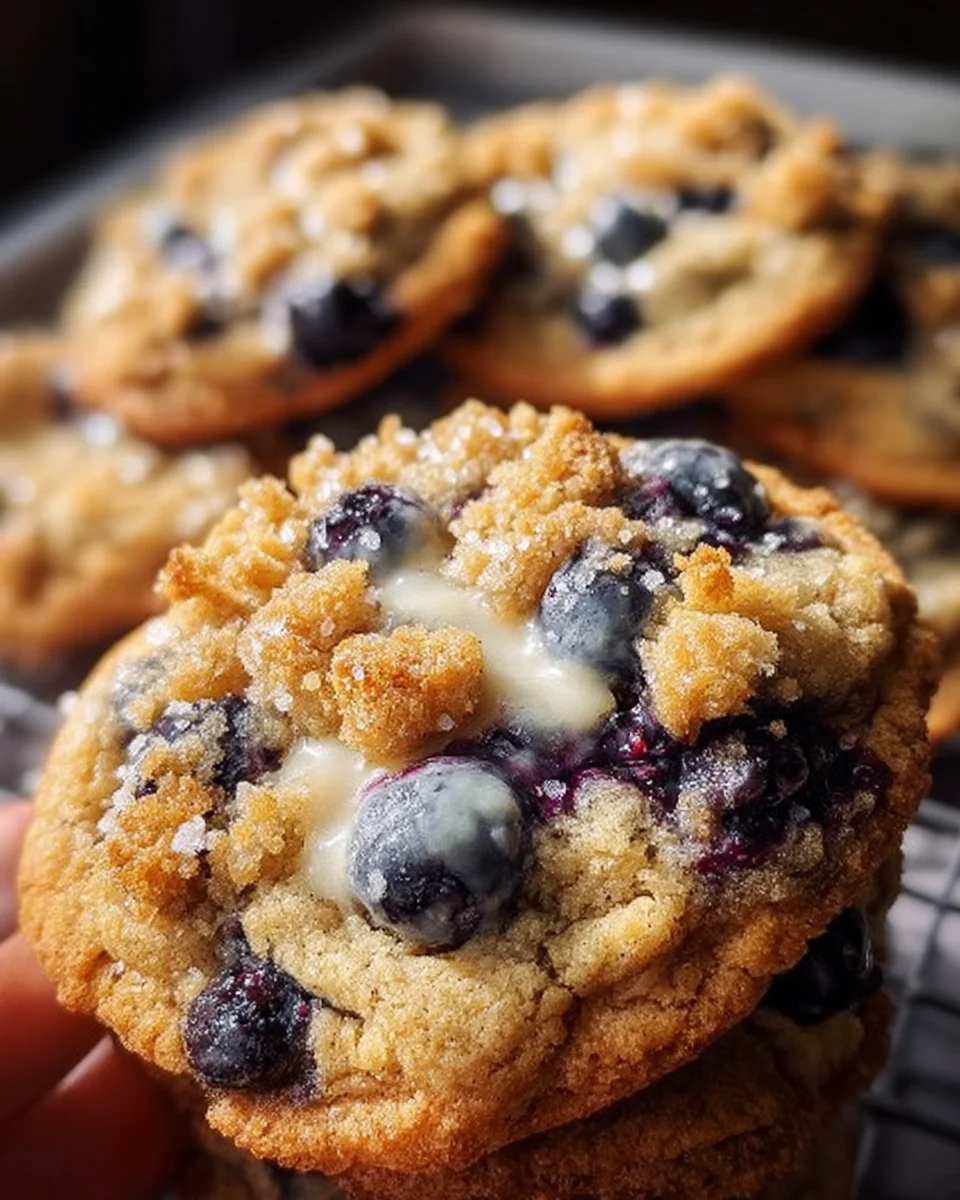 Blueberry Muffin Cookies With Streusel Topping
