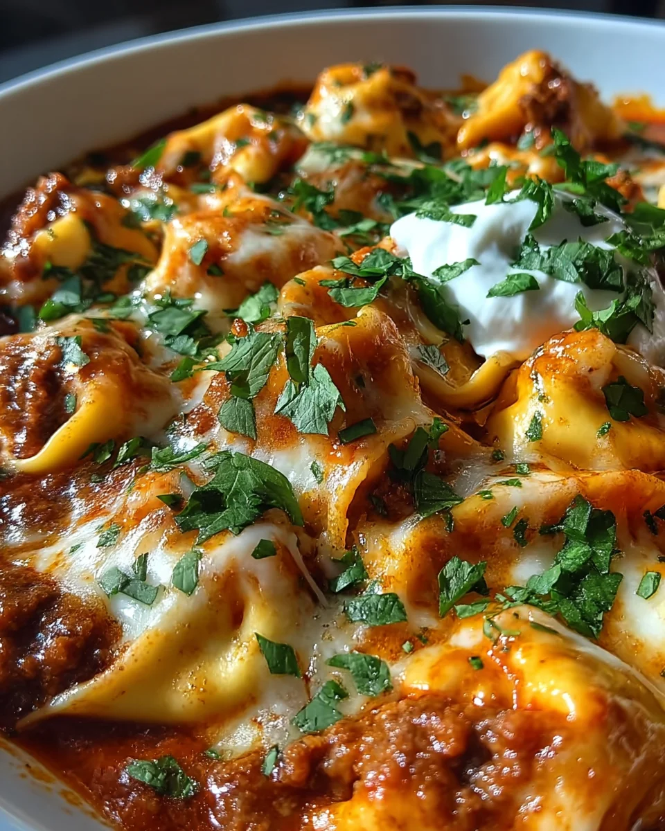 Cheesy Beef Enchilada Tortellini