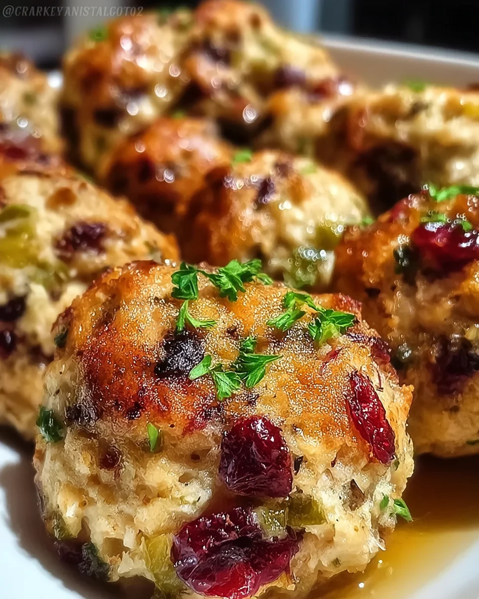 Cranberry & Turkey Stuffing Balls