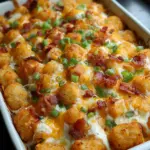 Easy Chicken Bacon Ranch Tater Tot Casserole