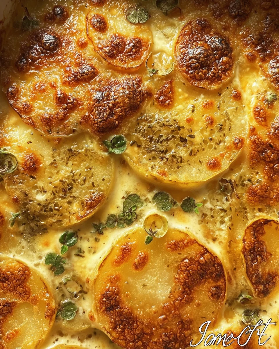 Garlic Basil Scalloped Potatoes