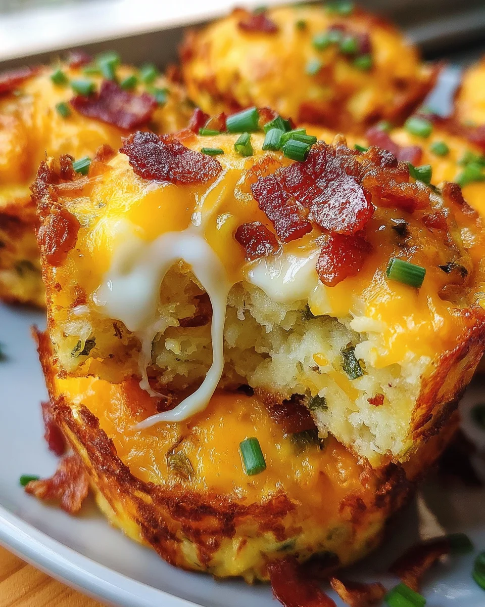Loaded Bacon And Egg Hash Brown Muffins