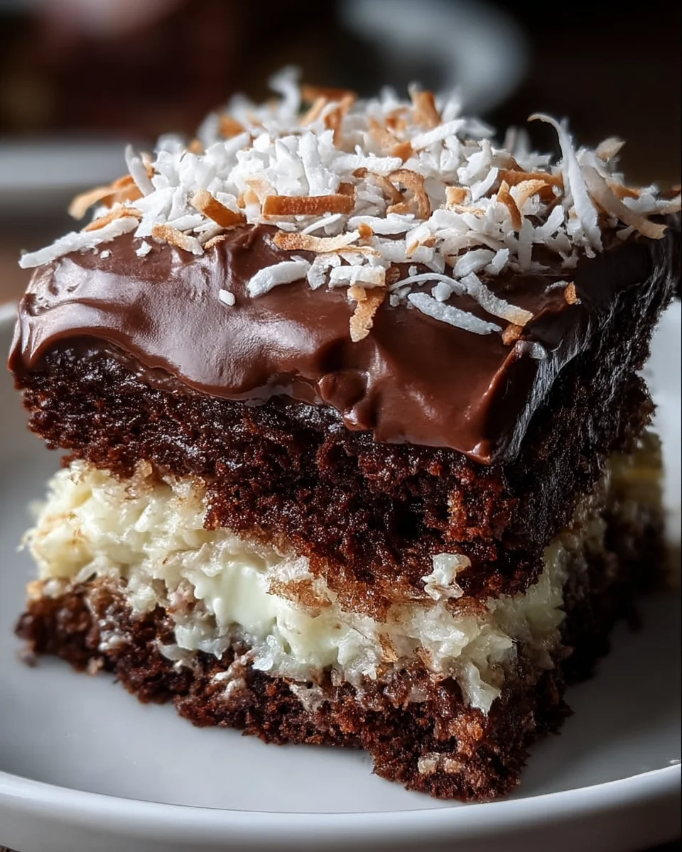 Mounds Poke Cake