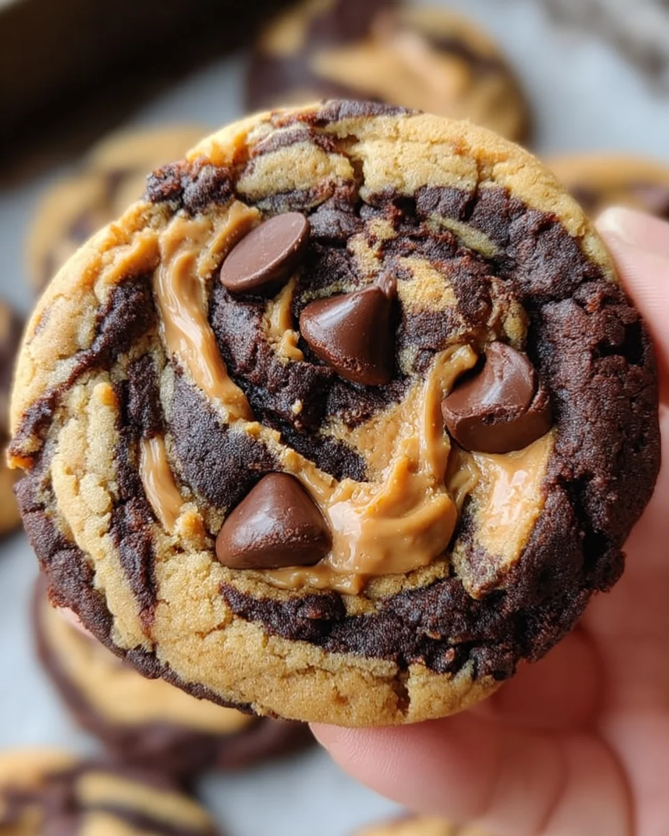 Peanut Butter Brownie Swirl Cookies