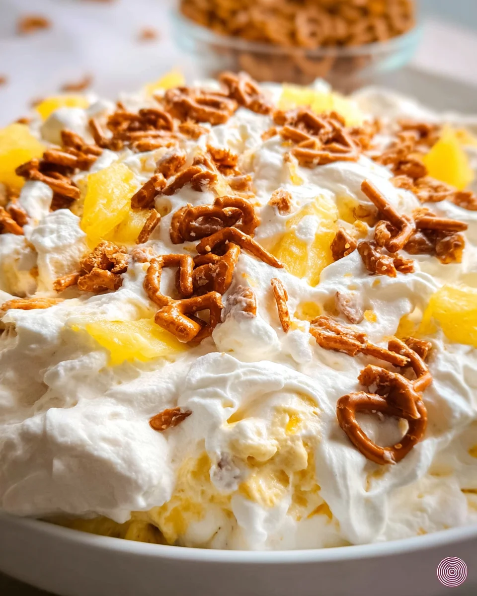 Pineapple Pretzel Fluff Salad