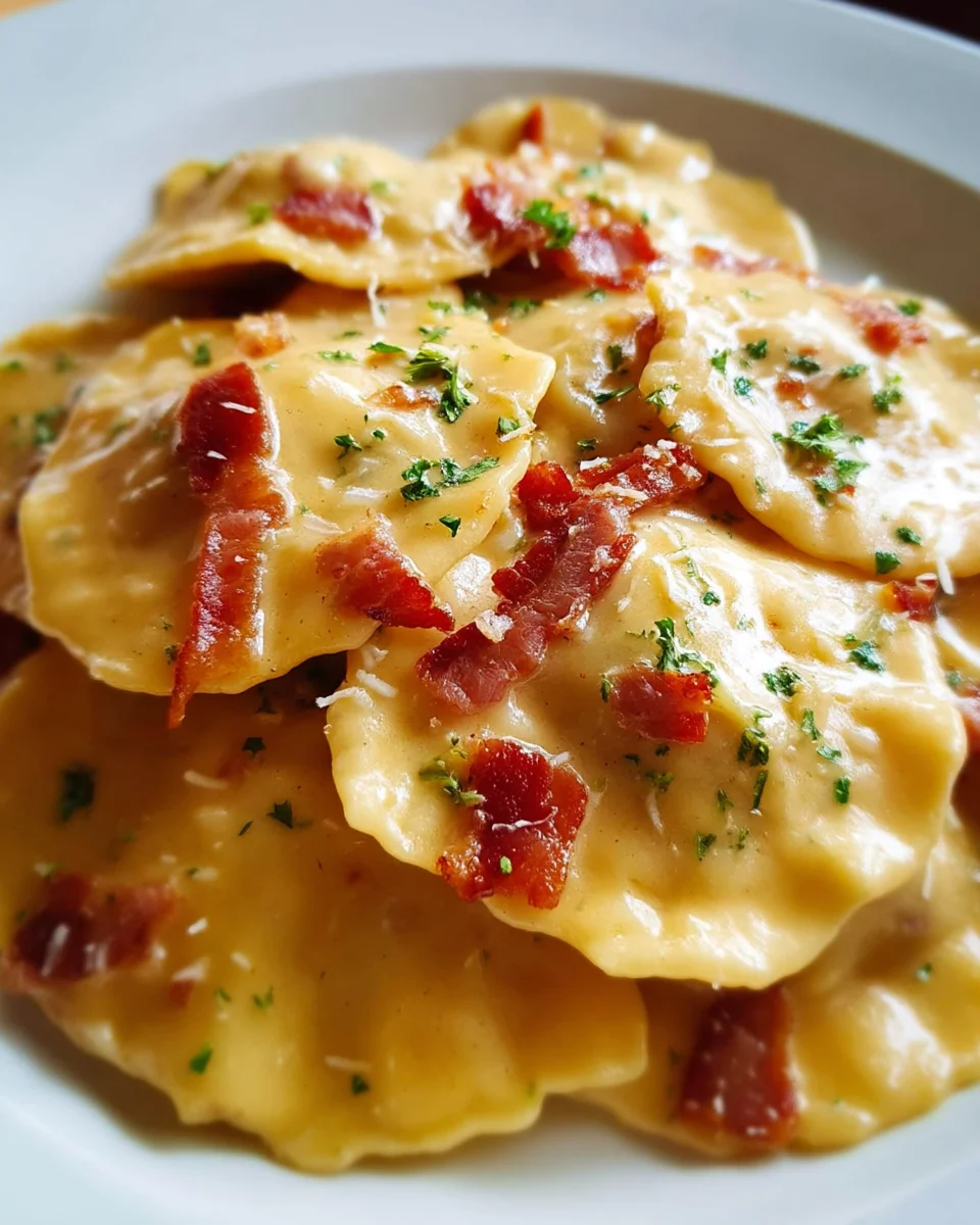 Ravioli Carbonara