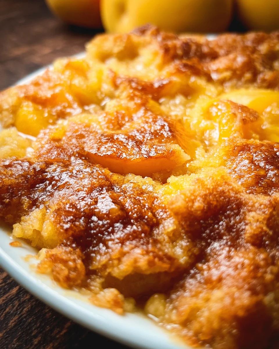 Ridiculously Easy Peach Cobbler