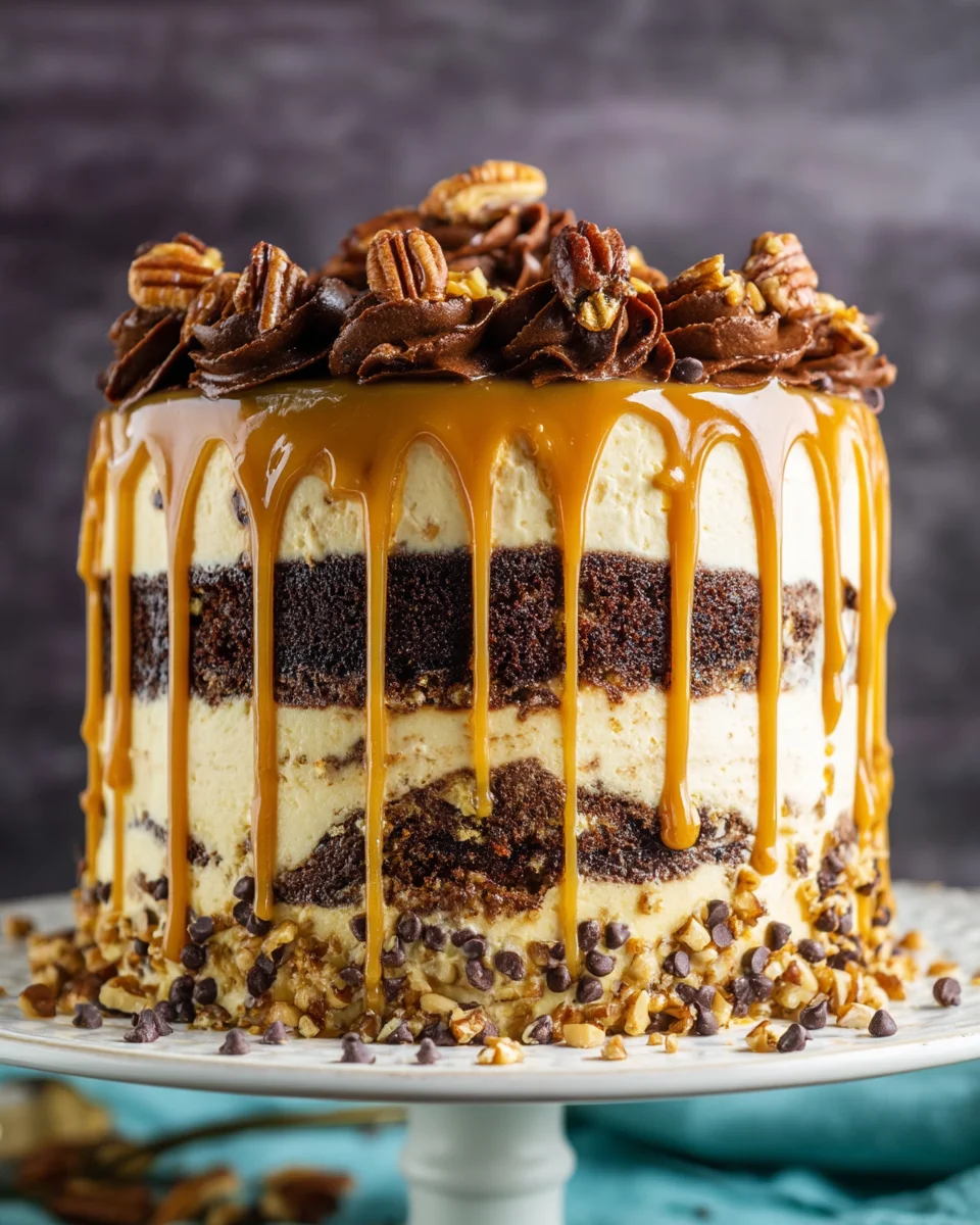 Turtle Caramel Cake