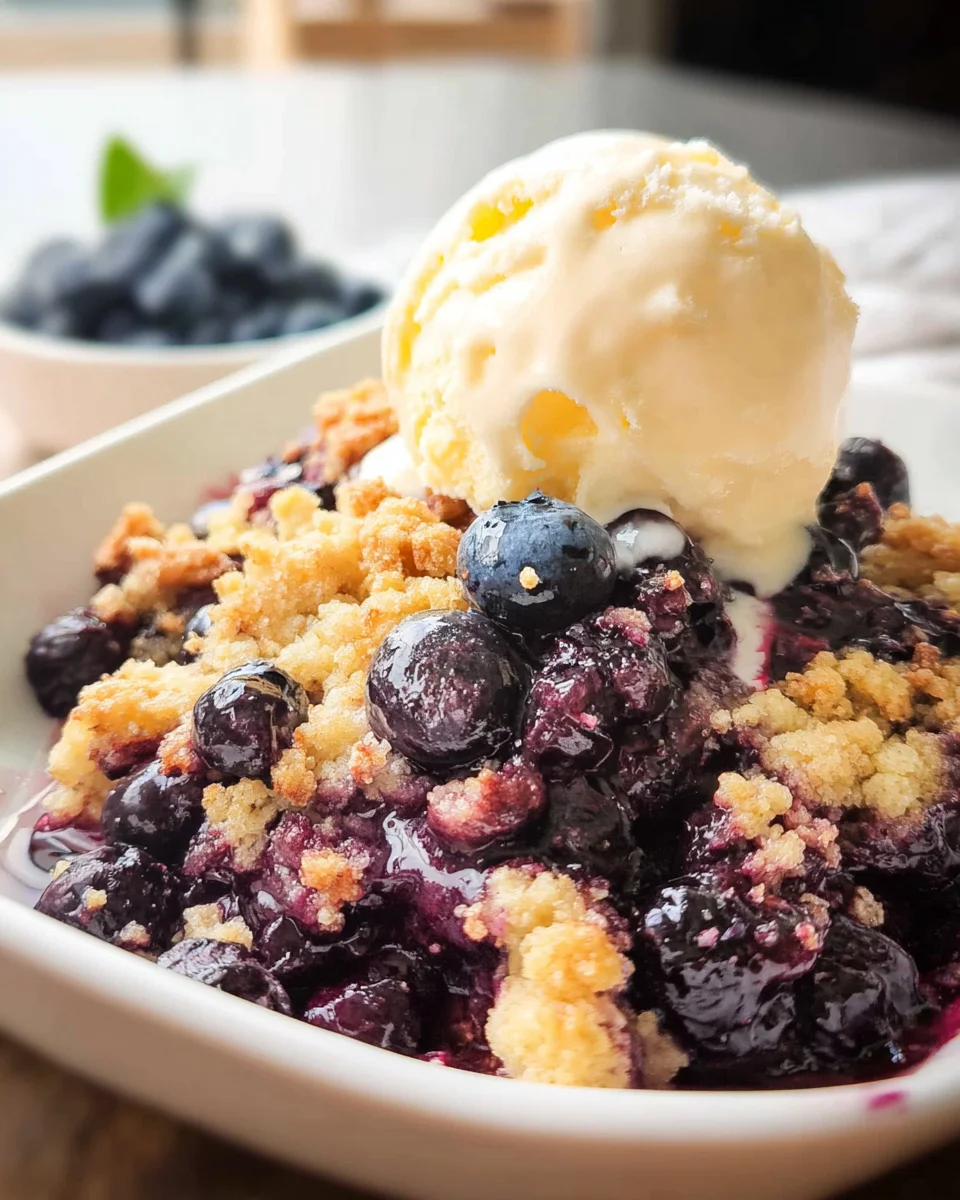 4 Ingredient Blueberry Cobbler