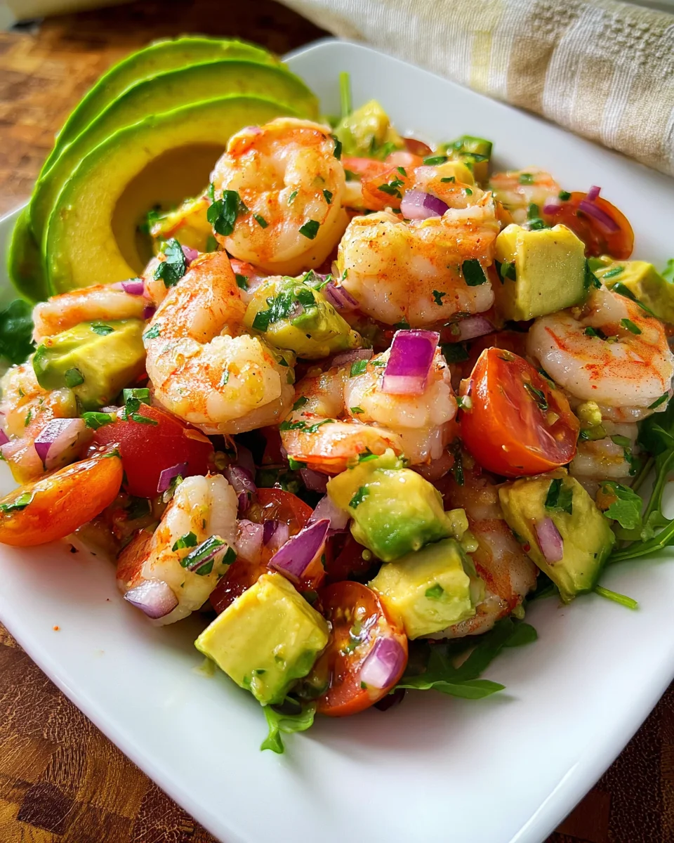 Avocado Salsa Shrimp Salad