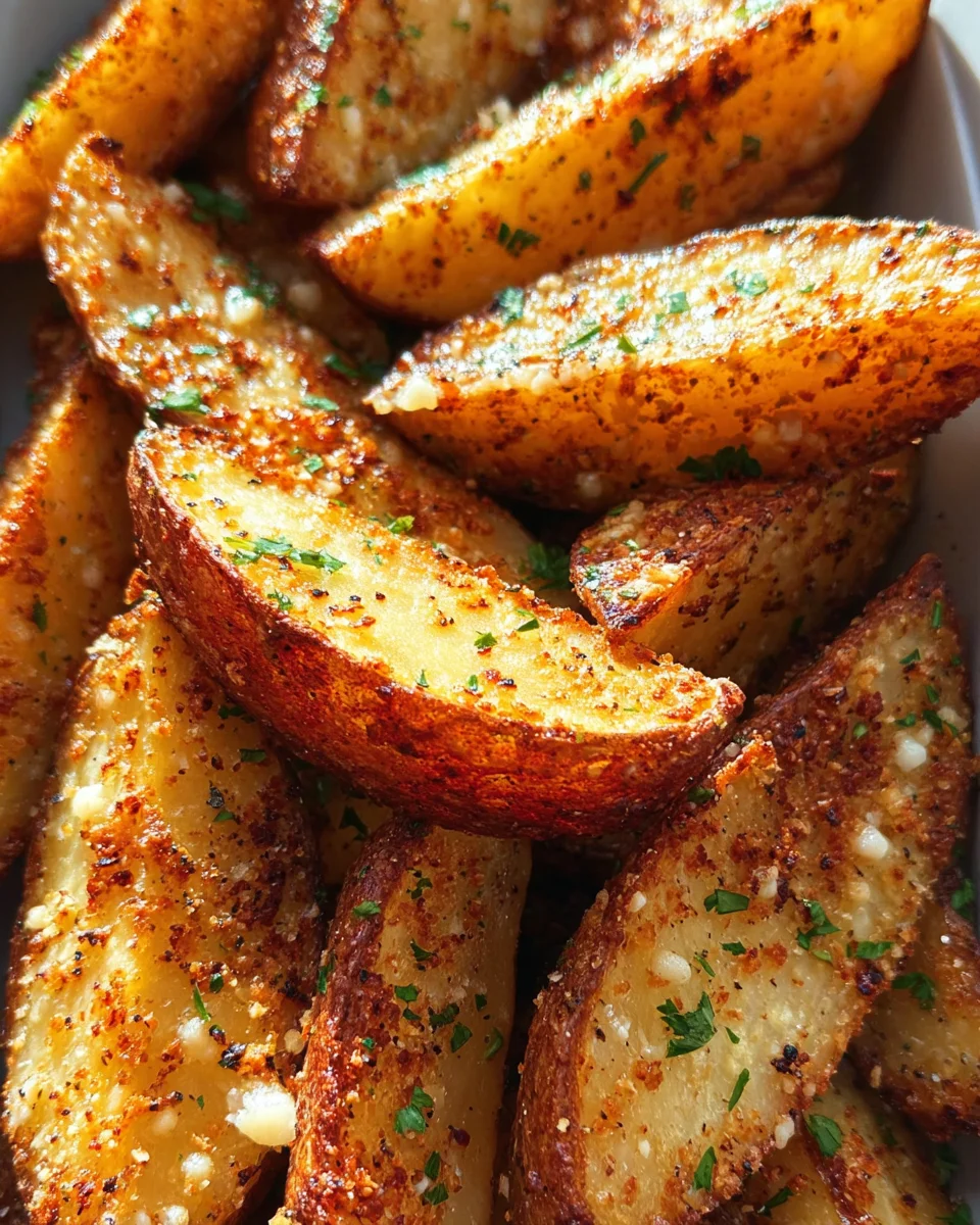 Baked Garlic Parmesan Potato Wedges