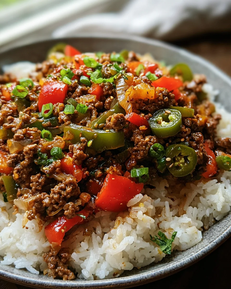 Beef and Pepper Rice Bowl 17 Beef