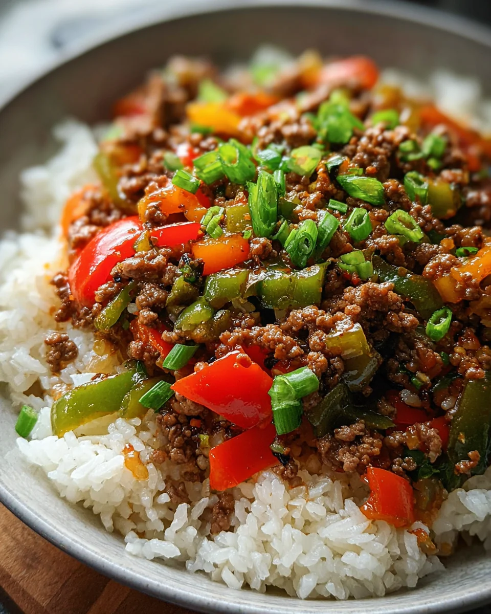 Beef and Pepper Rice Bowl 18 Beef