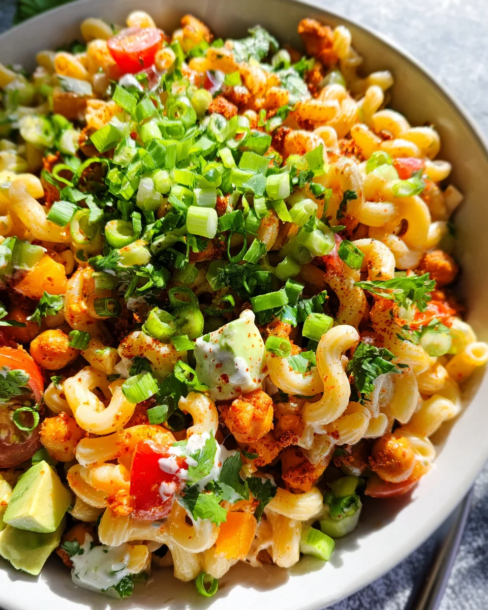 Buffalo Chickpea Pasta Salad
