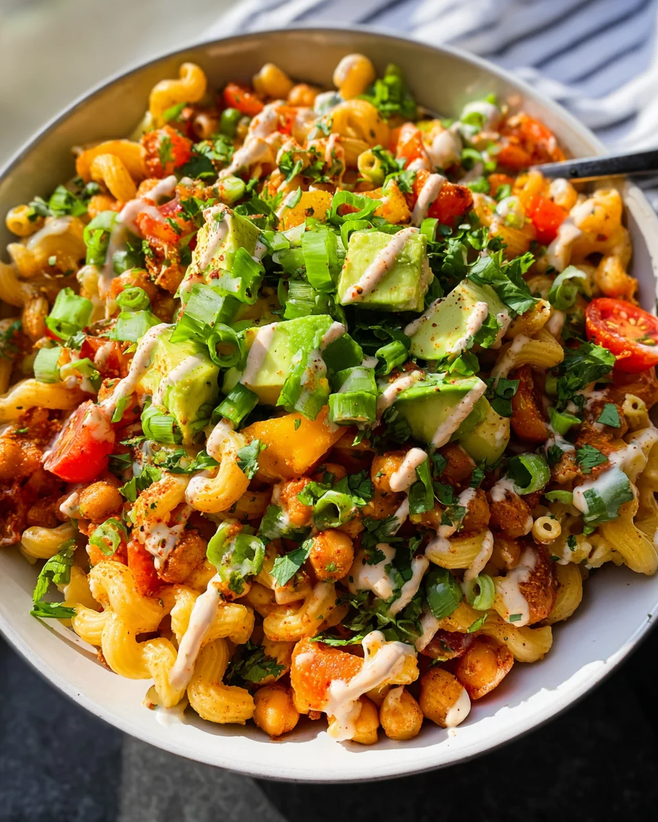 Buffalo Chickpea Pasta Salad 17 Buffalo