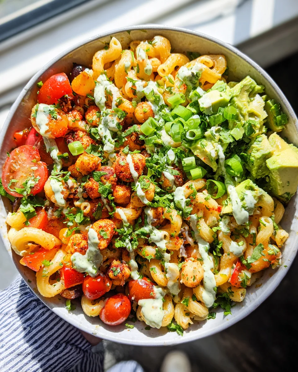 Buffalo Chickpea Pasta Salad 18 Buffalo