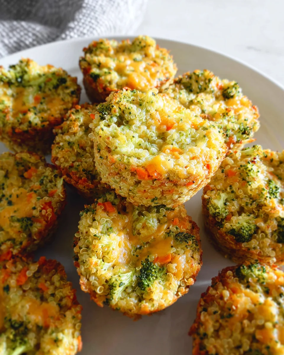 Cheesy Broccoli Quinoa Bites 15 Cheesy