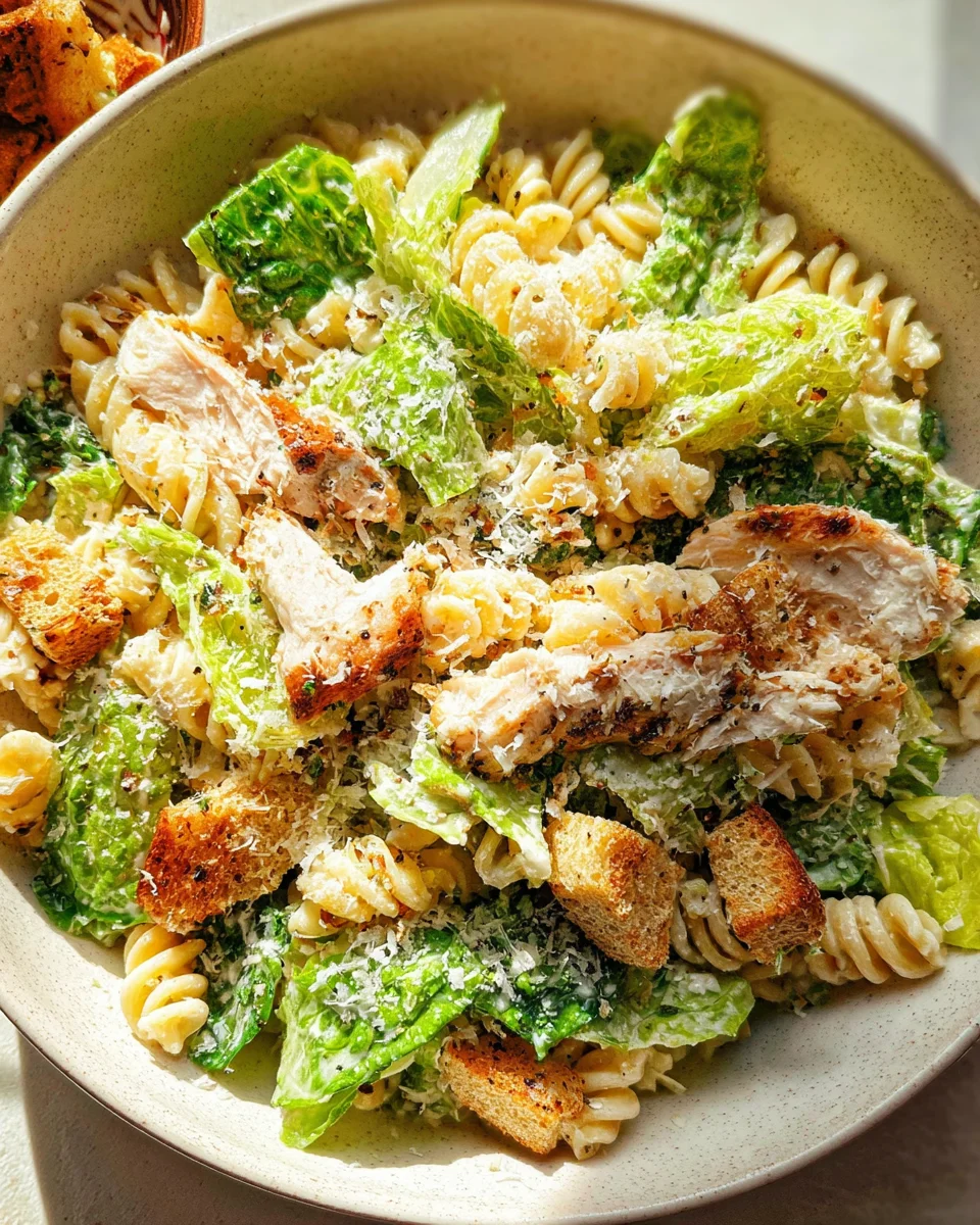 Chicken Caesar Pasta Salad 16 Chicken
