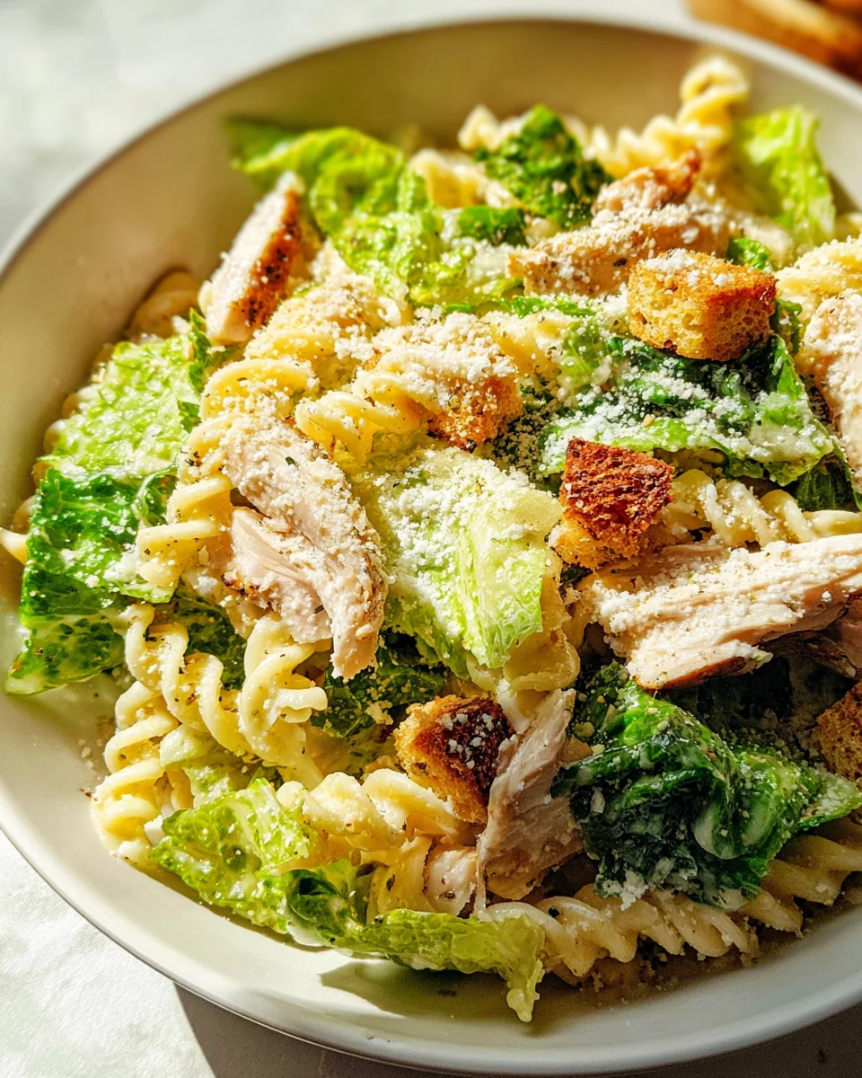 Chicken Caesar Pasta Salad 17 Chicken