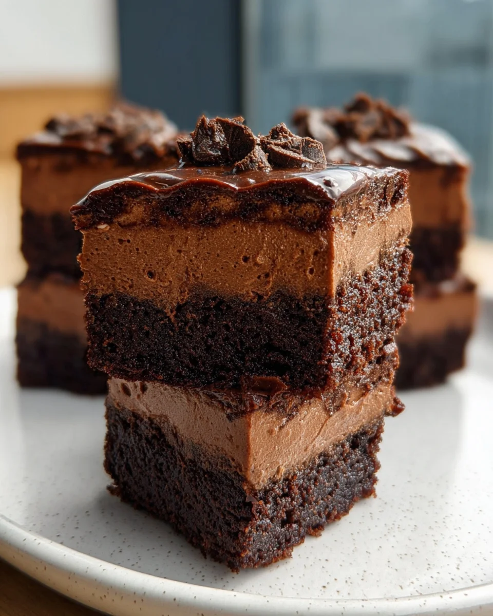 Chocolate Mousse Brownies Recipe 22 Chocolate