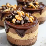 Chocolate Peanut Butter Mini Cheesecakes 23 Chocolate Peanut Butter Mini Cheesecakes