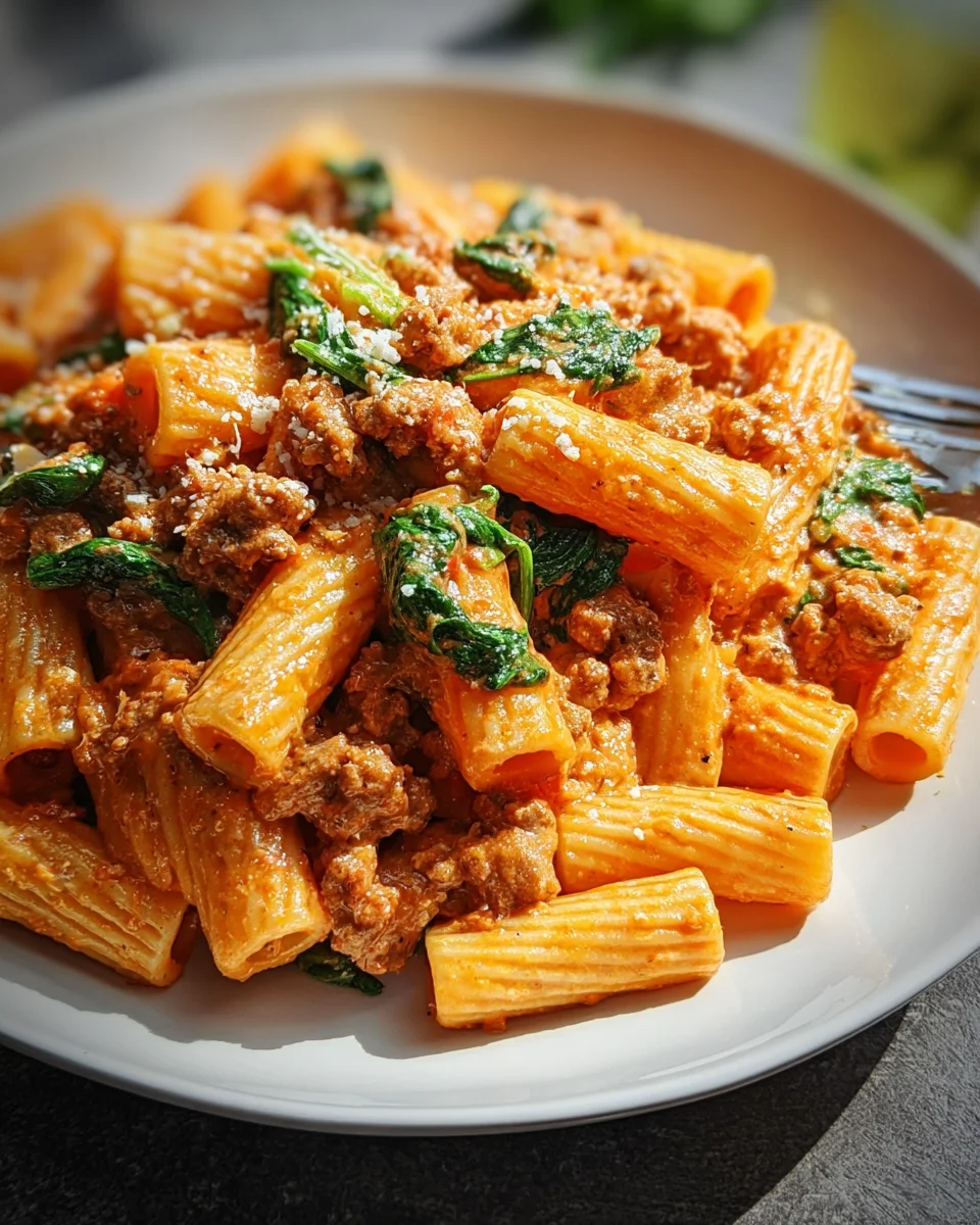 Creamy Sausage Rigatoni