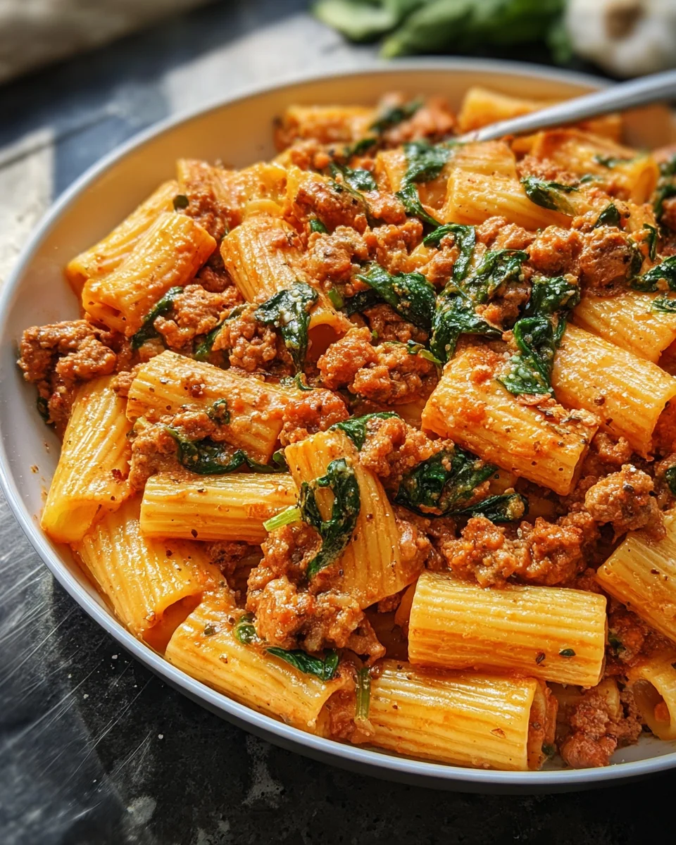 Creamy Sausage Rigatoni 19 Creamy