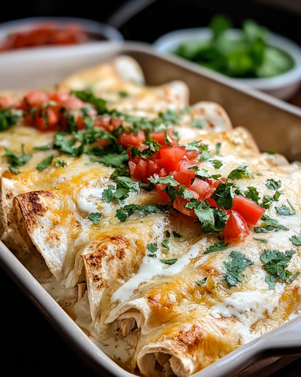 Creamy White Chicken Enchiladas 24 Creamy
