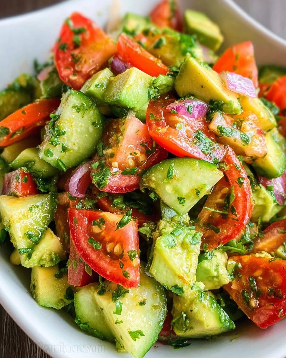 Cucumber Tomato Avocado Salad 20 Cucumber