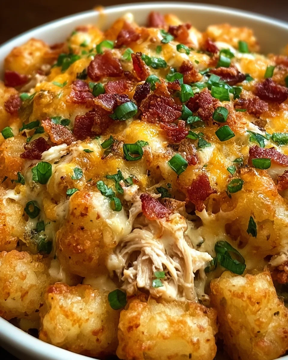 Easy Chicken Bacon Ranch Tater Tot Casserole 21 Easy