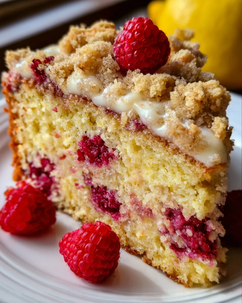 Easy Lemon Raspberry Cake with Crumb Topping 19 Easy