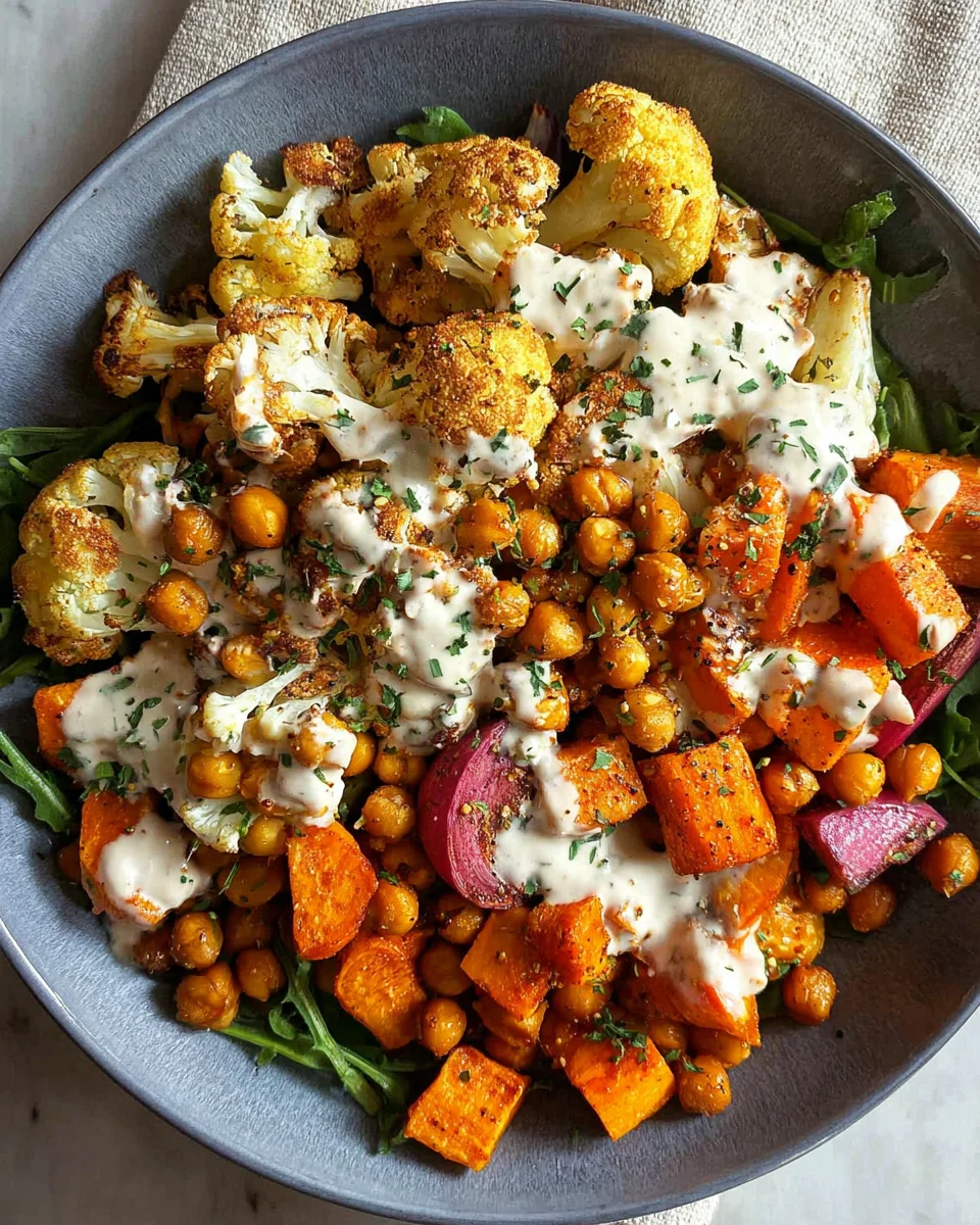 Easy Nourish Bowl Recipe with Tahini Yogurt Dressing 20 Easy