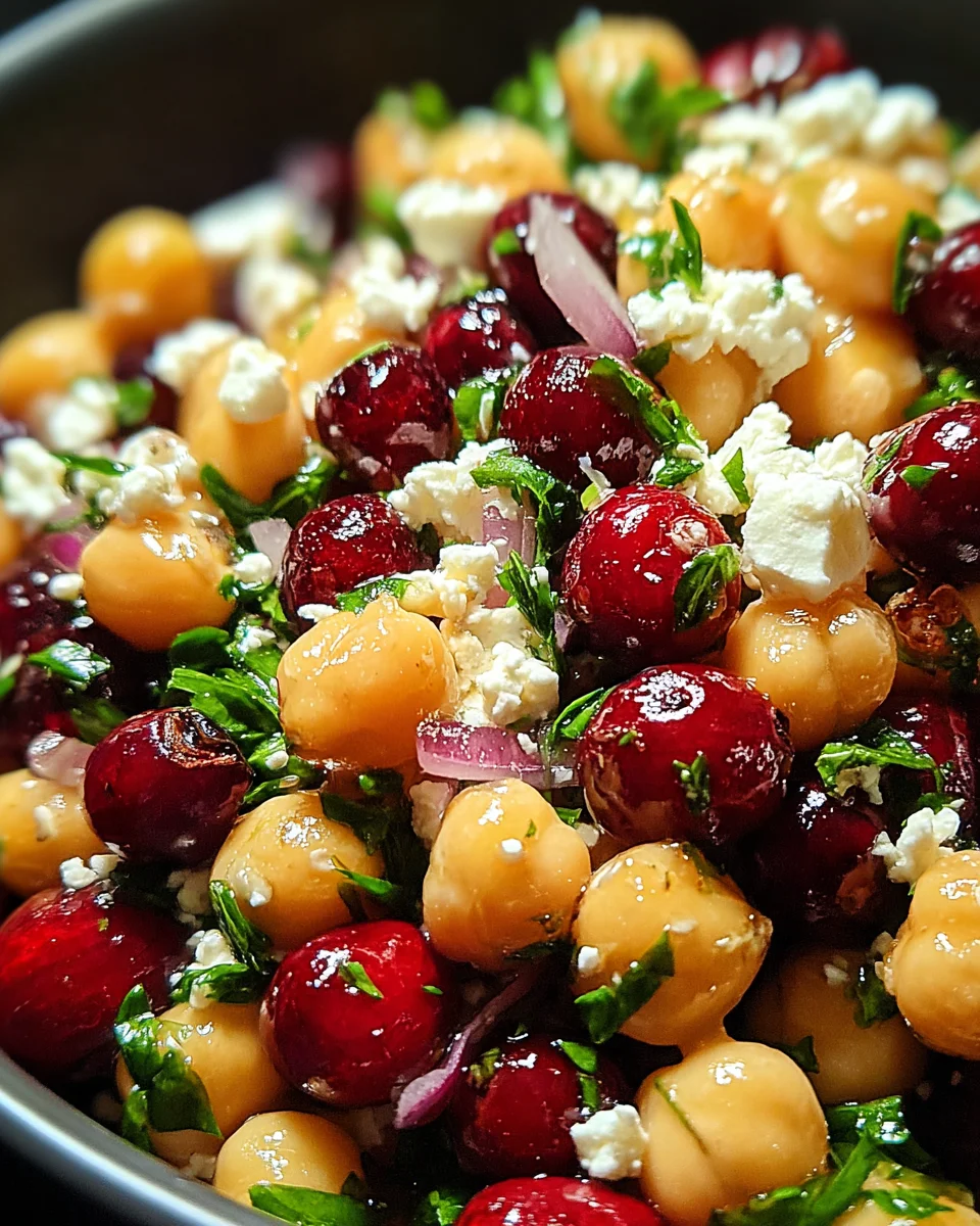 Feta & Cranberry Chickpeas with Lemon Vinaigrette 21 Feta