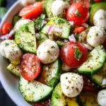 Fresh Cucumber Caprese Salad 22 Fresh Cucumber Caprese Salad