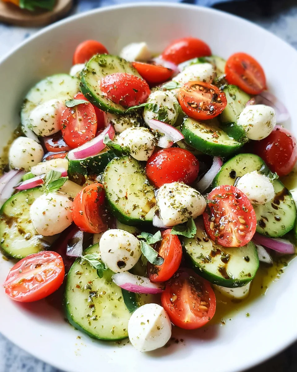 Fresh Cucumber Caprese Salad 20 Fresh