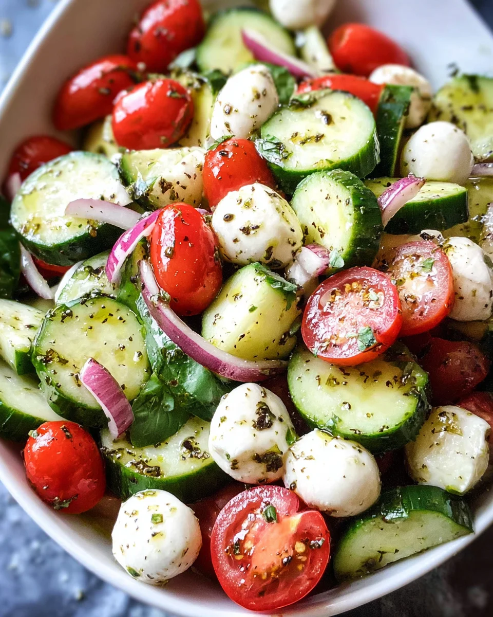 Fresh Cucumber Caprese Salad 21 Fresh