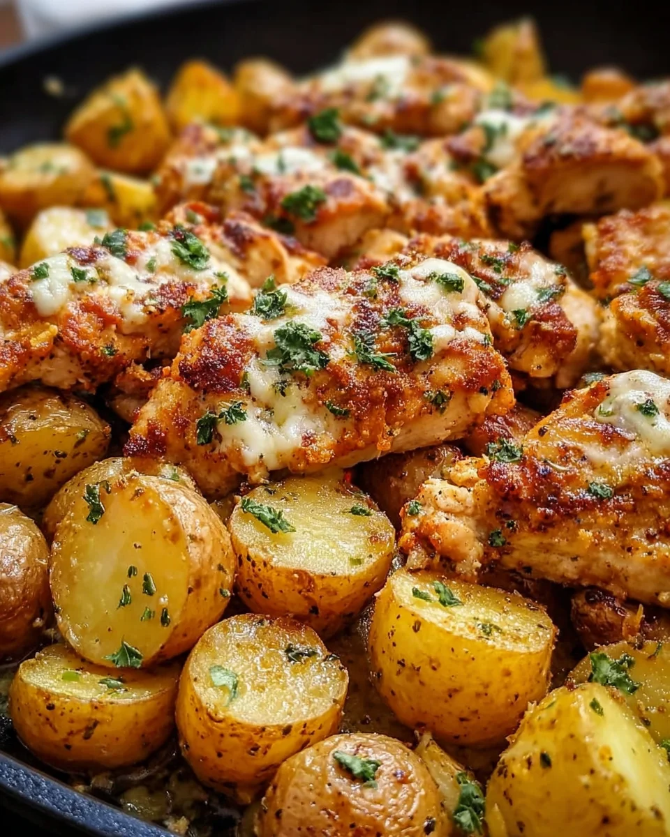 Garlic Parmesan Chicken and Potatoes (One-Pan Dinner)