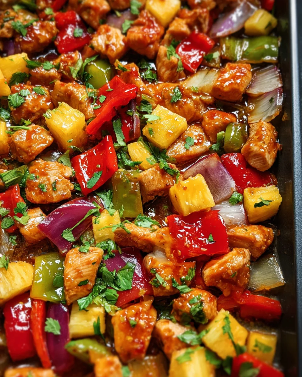 Hawaiian Chicken Sheet Pan