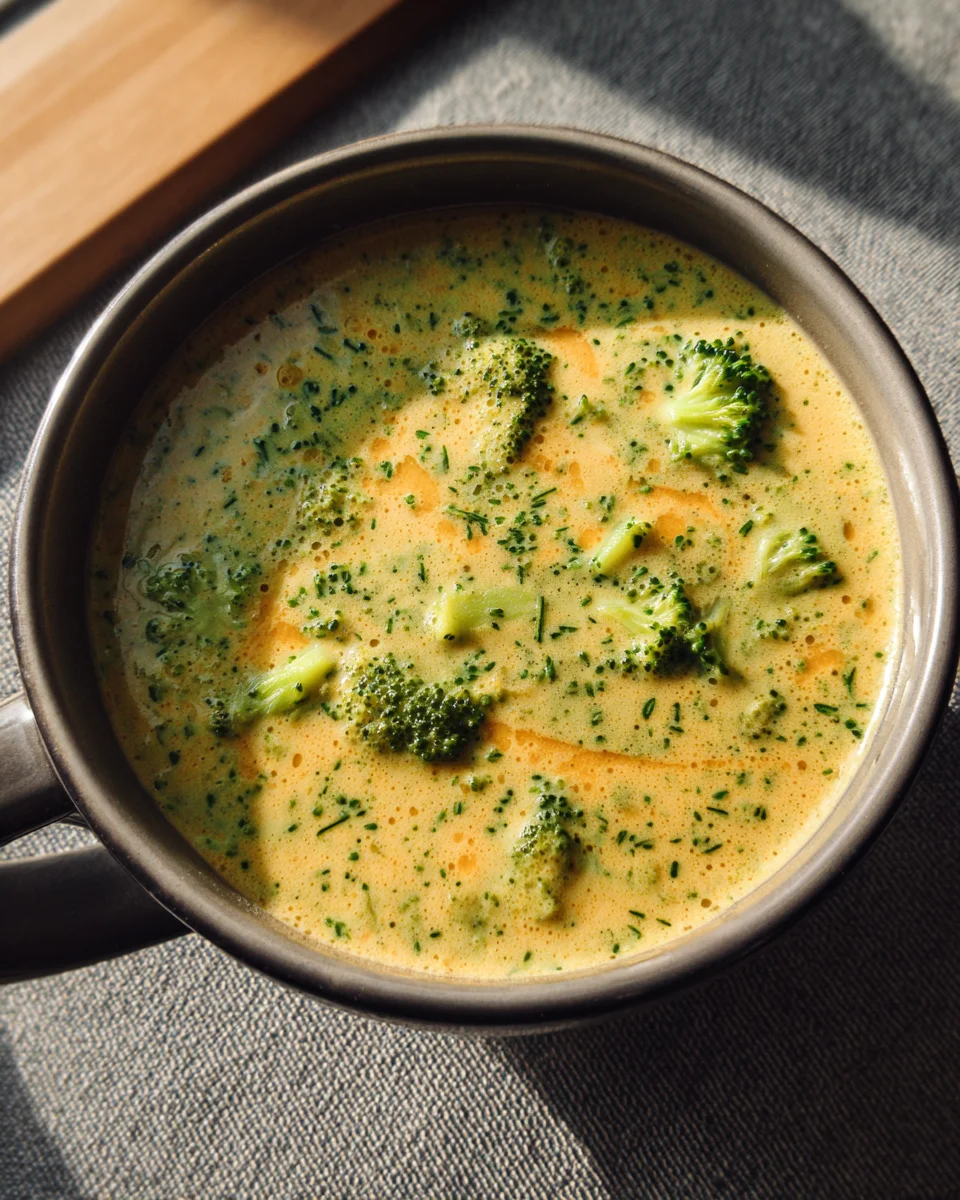 High Protein Broccoli Cheddar Soup