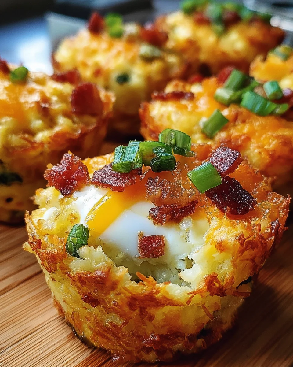 Loaded Bacon and Egg Hash Brown Muffins
