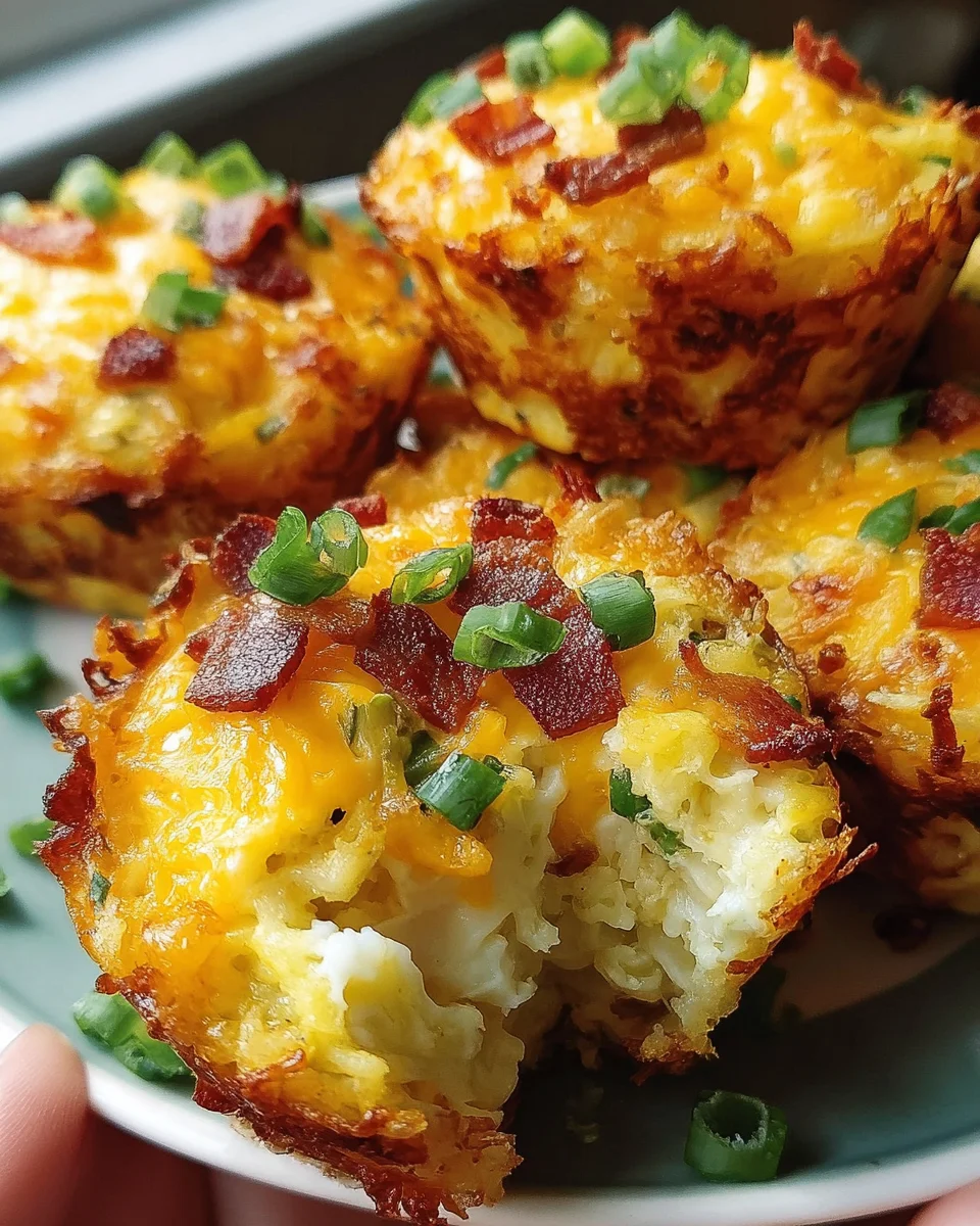 Loaded Bacon and Egg Hash Brown Muffins 21 Loaded