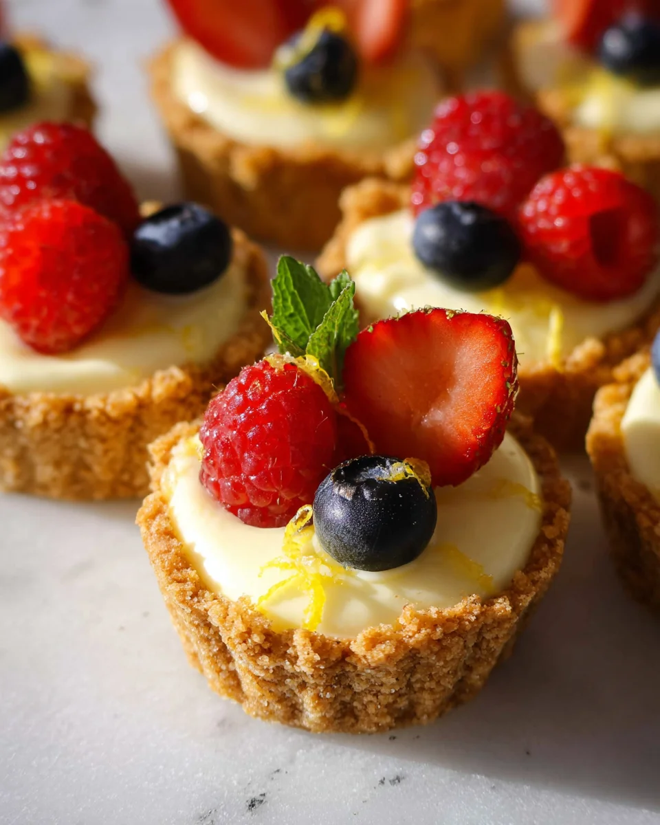 Mini Lemon Cheesecake Tarts 17 Mini