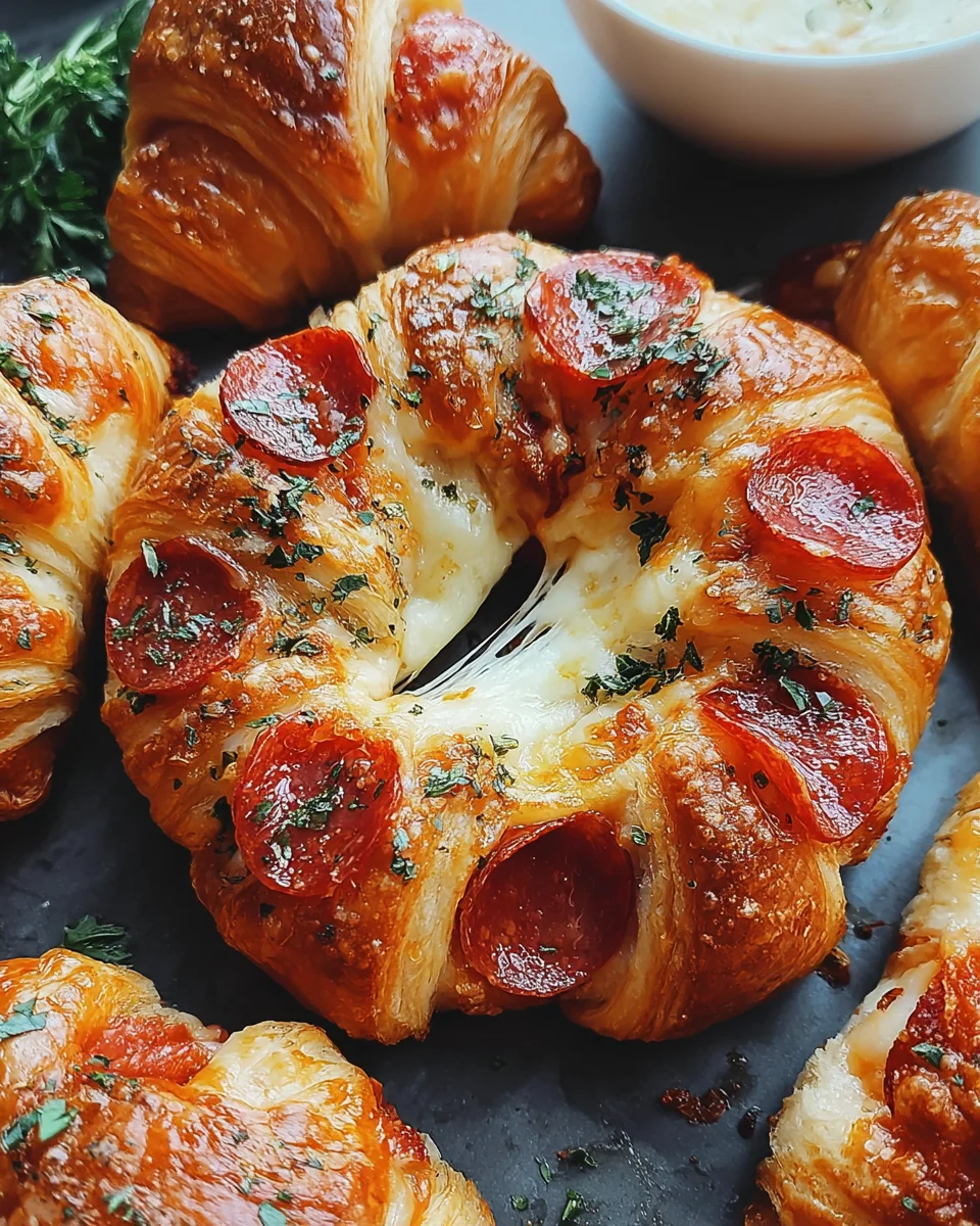Mozzarella Pepperoni Croissant Rolls