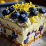 No-Bake Lemon dazzling Blueberry cream Cake 18 No-Bake Lemon dazzling Blueberry cream Cake
