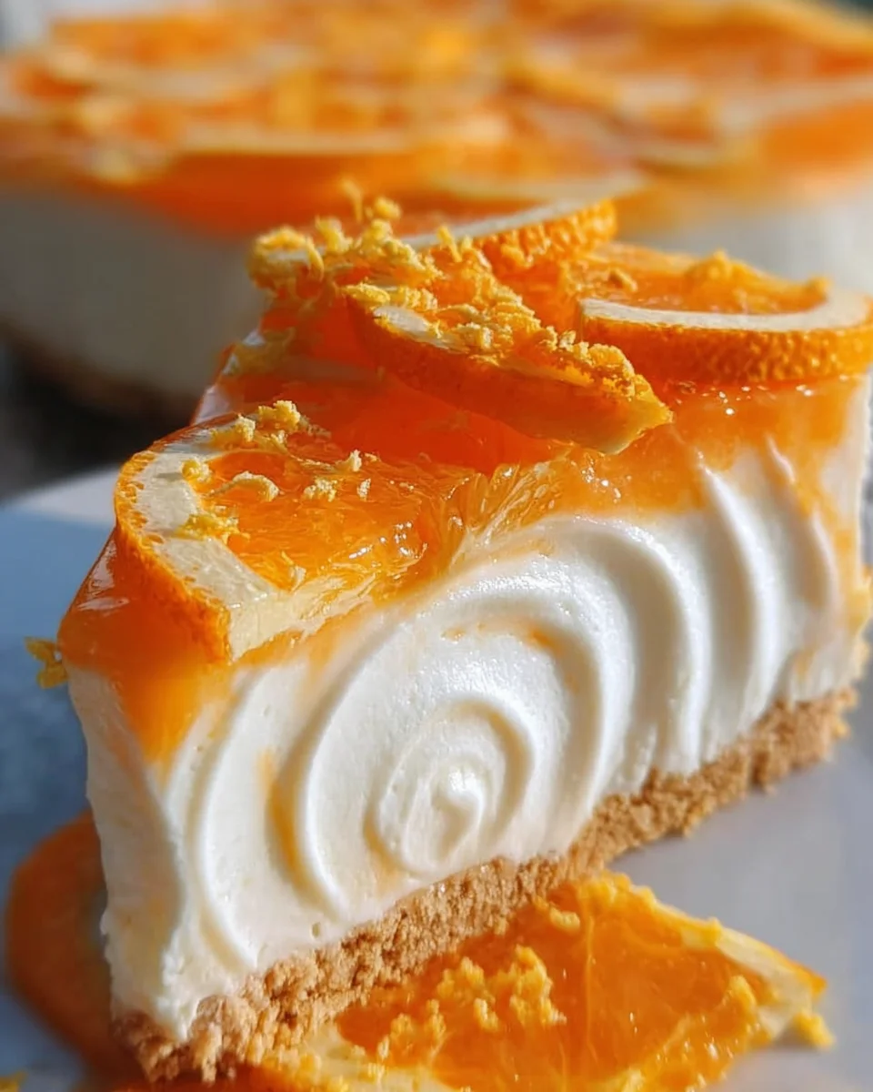 No-Bake Orange Creamsicle Cheesecake