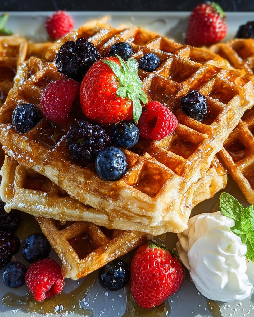 Oatmeal Cottage Cheese Waffles