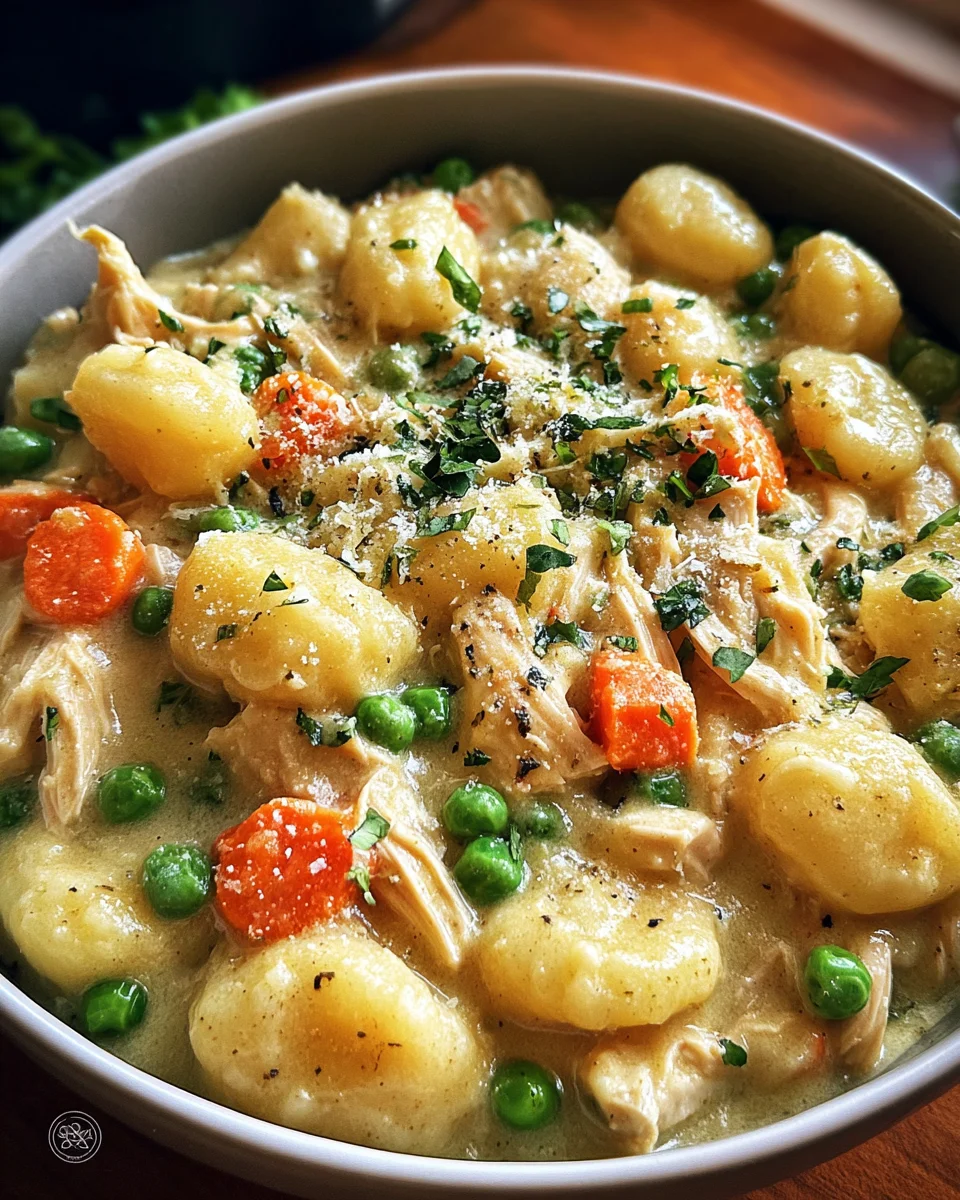 One Pot Gnocchi Chicken Pot Pie