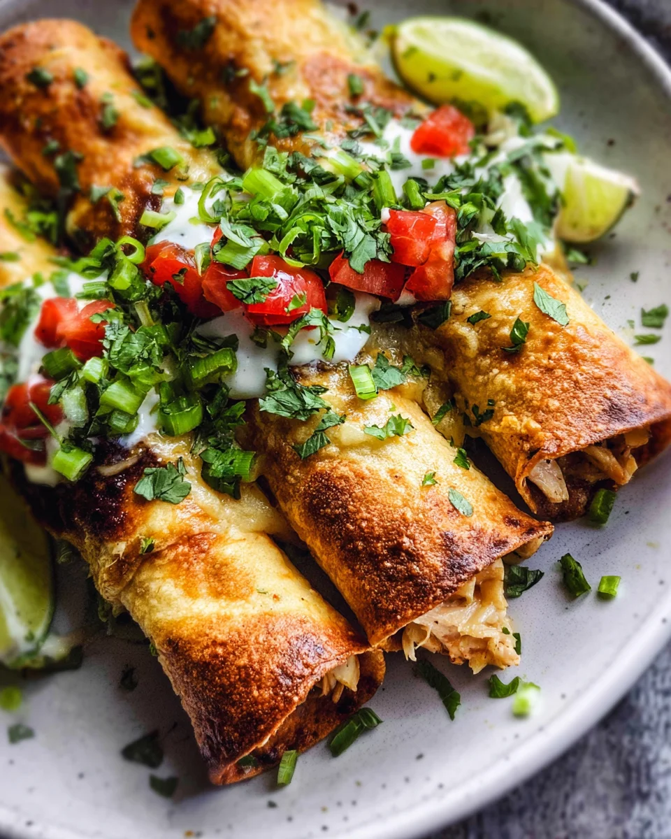 Oven Baked Chicken Taquitos Recipe