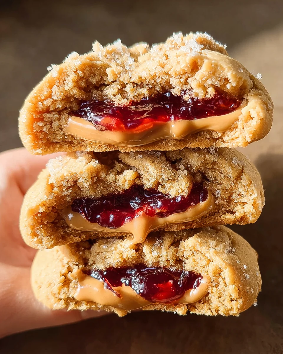 PB&J Stuffed Cookies