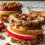 Peanut Butter Apple Sandwiches with Granola 13 Peanut Butter Apple Sandwiches with Granola